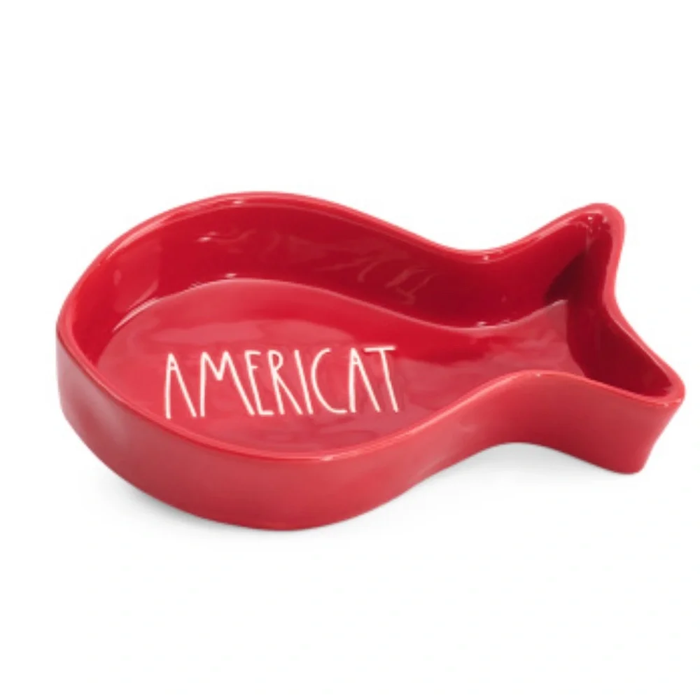 Rae Dunn AMERICAT food / water bowl 🐱HP🐱